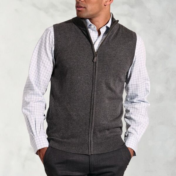 Lincoln Knitted Zip Gilet Thumbnail